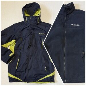 COLUMBIA Bugaboo - Men's Navy 3-in-1 Omni-Tech Hooded Parka Jacket - Size Small